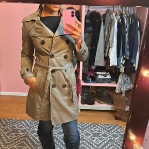 Khaki Zara Trench Coat
